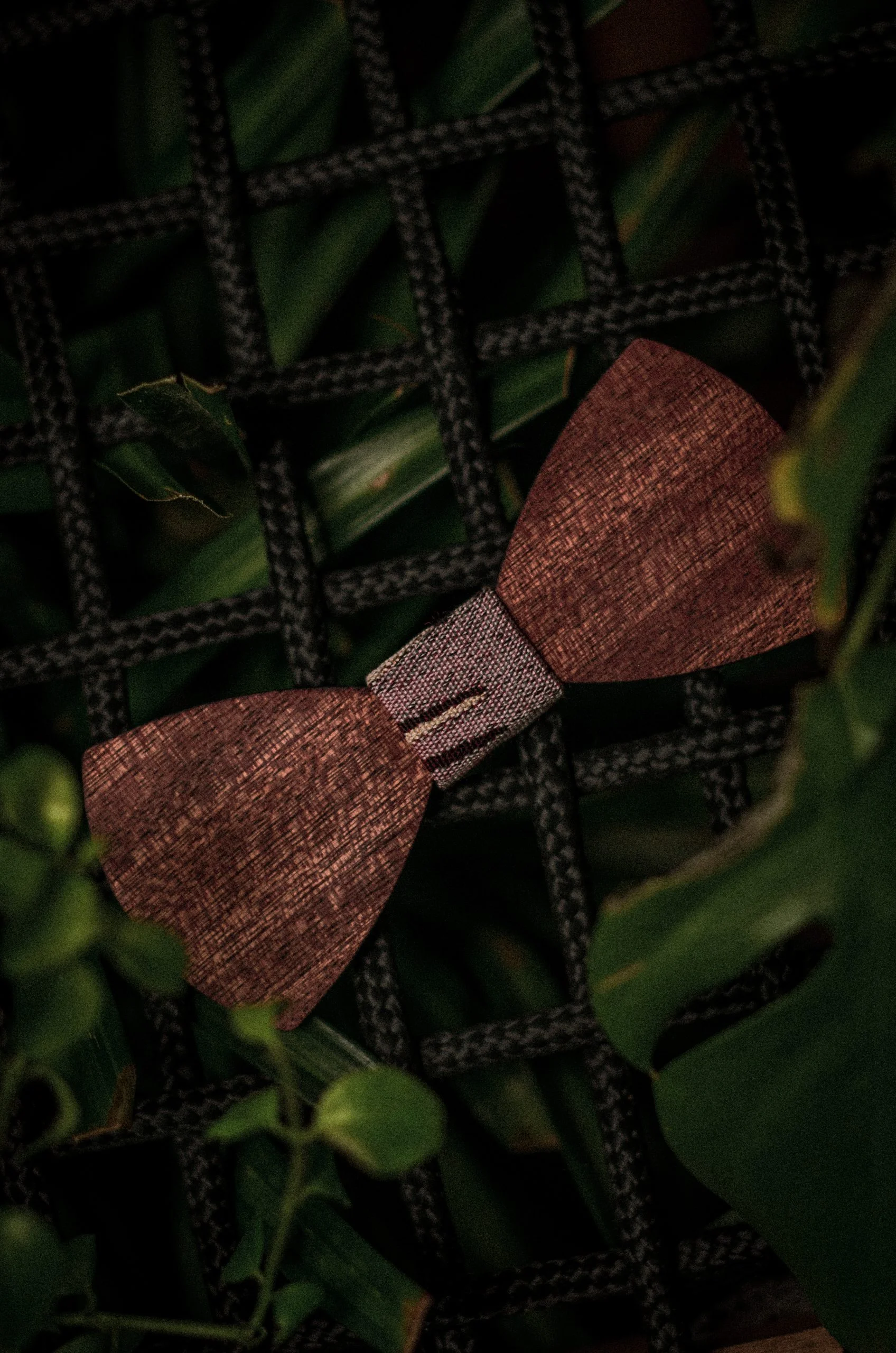 Noeud papillon en bois d'Acajou